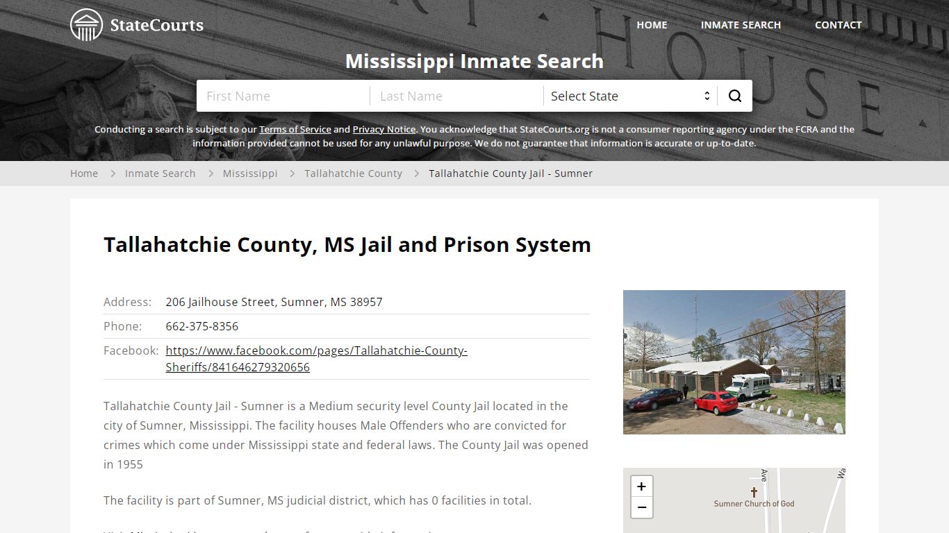 Tallahatchie County Jail - Sumner Inmate Records Search ...